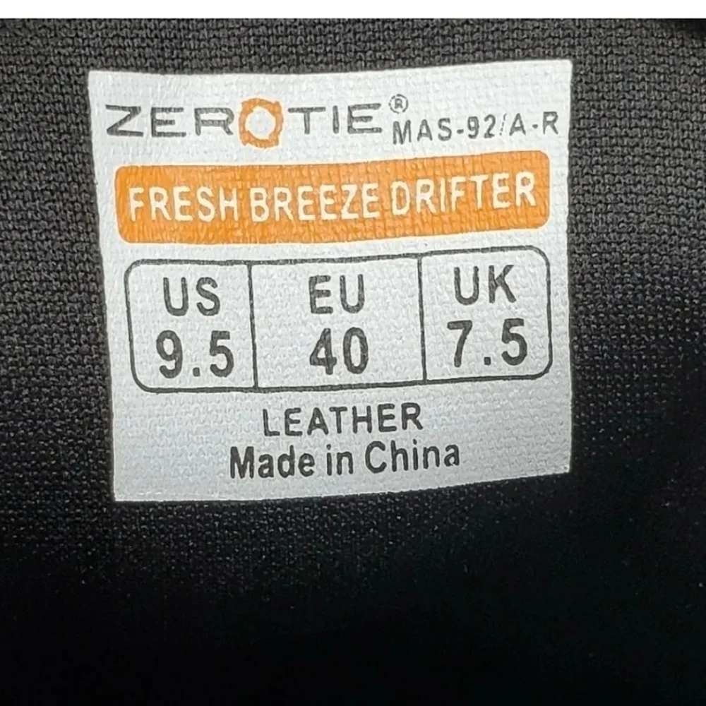 ZeroTie Fresh Breeze Drifter Black Womens Size 9.5 Sneakers New